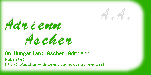 adrienn ascher business card